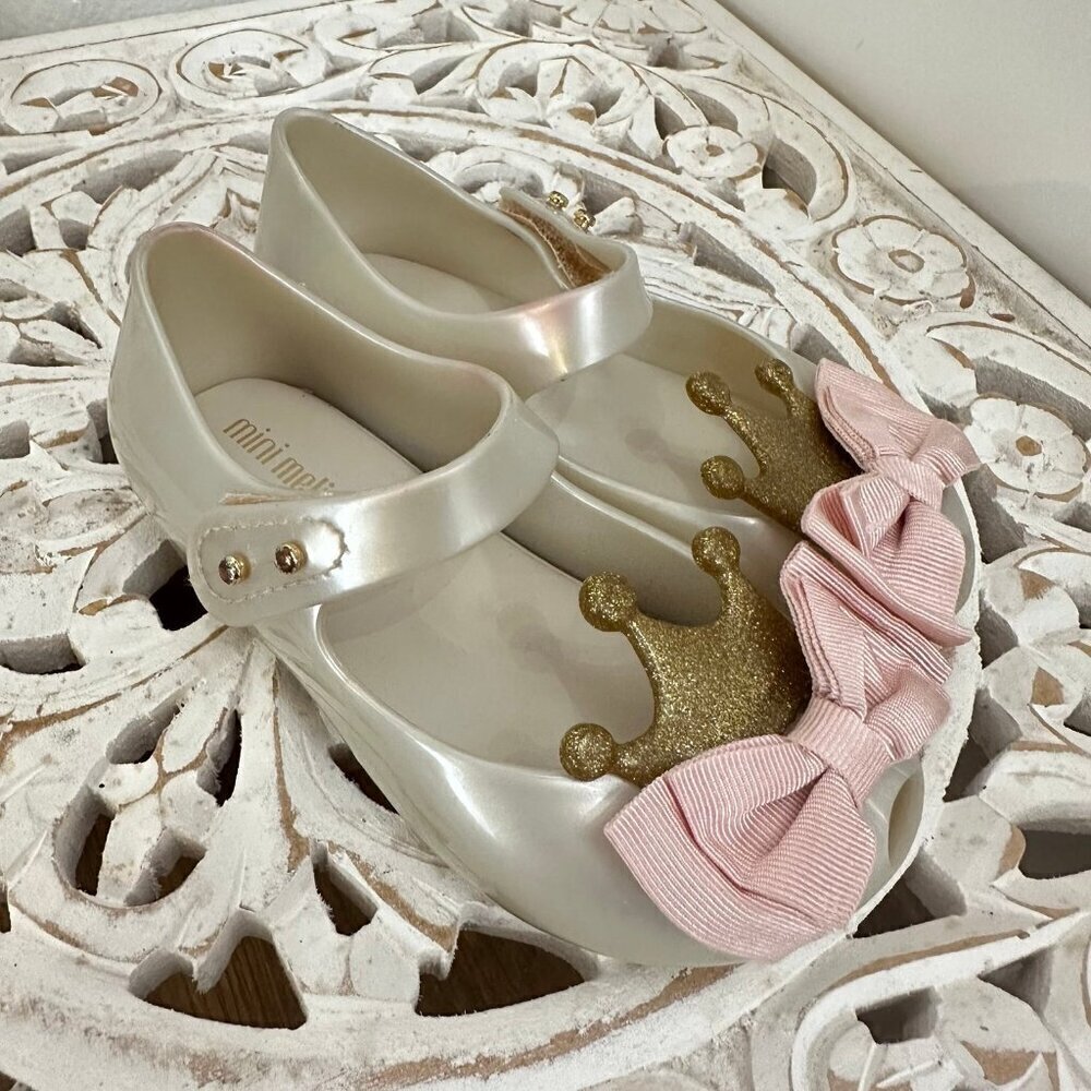 Mini Melissa princess jelly Mary Jane sandals 8 - Picture 2 of 6